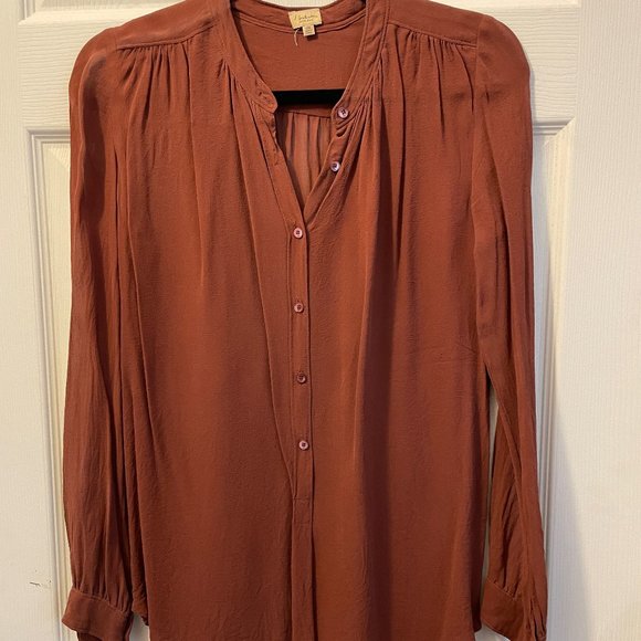 Vintage Babaton Silk Georgette Blouse - Picture 1 of 3